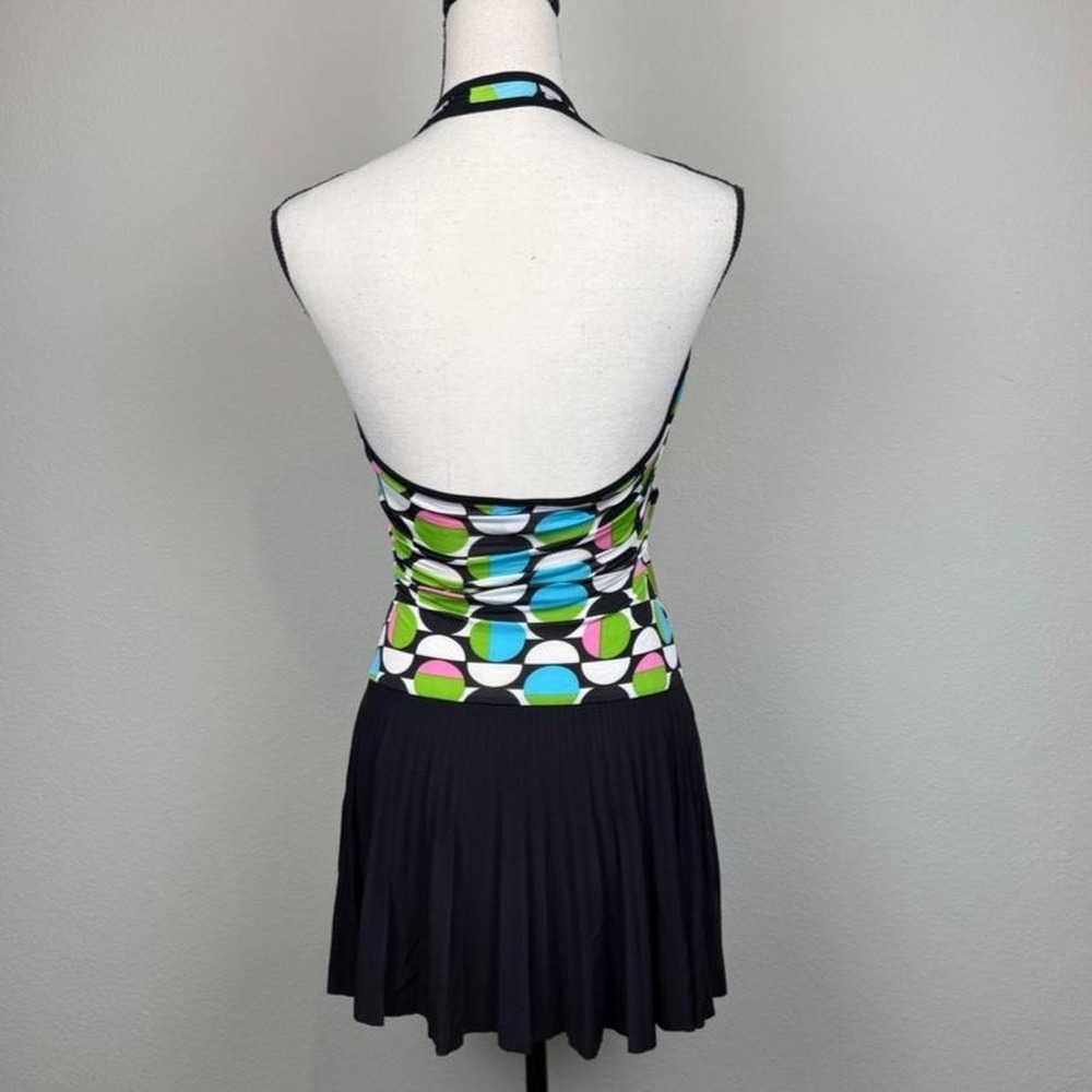 Y2K Tiffany halter dress with multicolored polkadots Size small - Picture 2 of 5